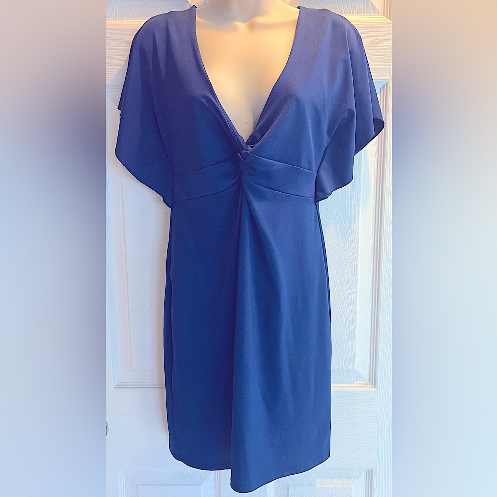 Blue Dress BCBGeneration mid length dress with short sleeves